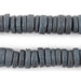 Dark Grey Ashanti Glass Disk Beads (14mm) - The Bead Chest