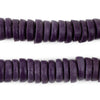 Purple Ashanti Glass Disk Beads (14mm)