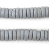 Grey Ashanti Glass Disk Beads (14mm)