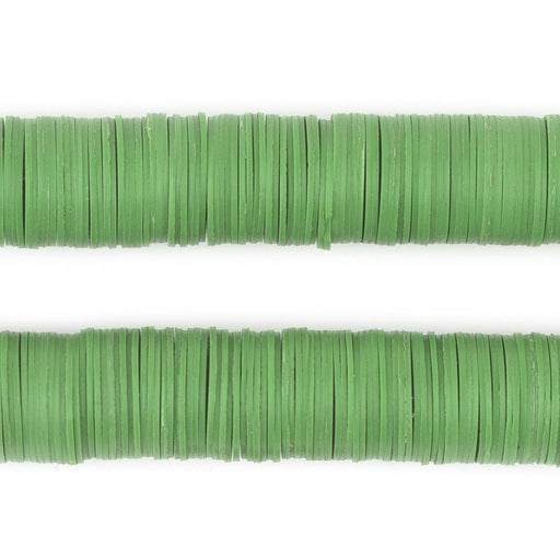 Green Vinyl Phono Record Beads (14mm) - The Bead Chest