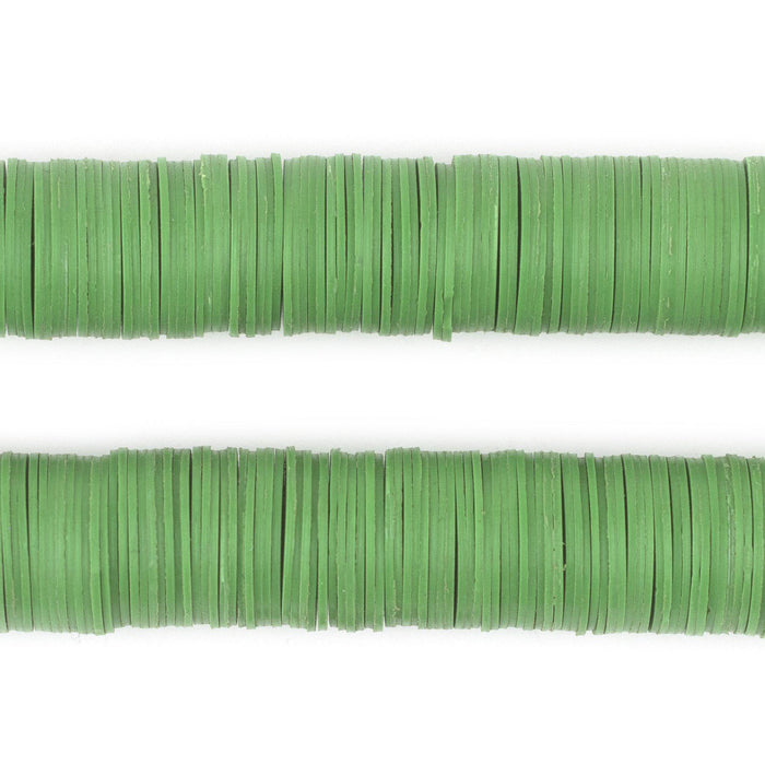 Green Vinyl Phono Record Beads (14mm) - The Bead Chest