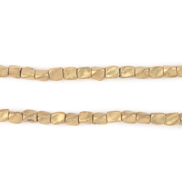 Brass Twisted Nugget Beads (4mm) - The Bead Chest