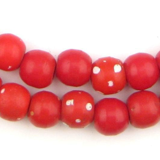 Vintage Red Padre Prosser Skunk Beads (12mm) - The Bead Chest