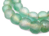 Green Aqua Recycled Glass Beads (14mm) - The Bead Chest