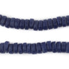 Cobalt Blue Ashanti Glass Disk Beads (10mm)