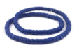 Blue Color Sandcast Cylinder Beads - The Bead Chest