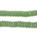 Lime Green Ashanti Glass Disk Beads (10mm) - The Bead Chest