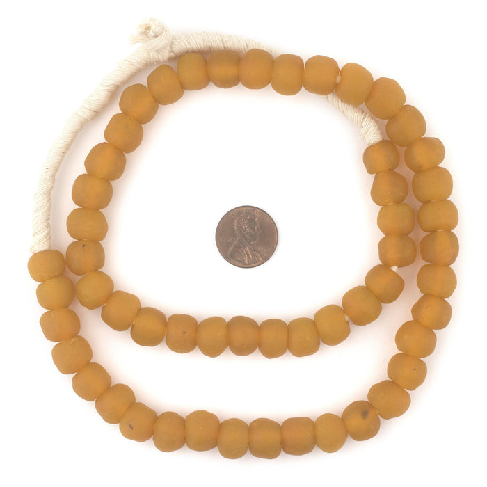 Mango Orange Recycled Glass Beads (11mm) - The Bead Chest