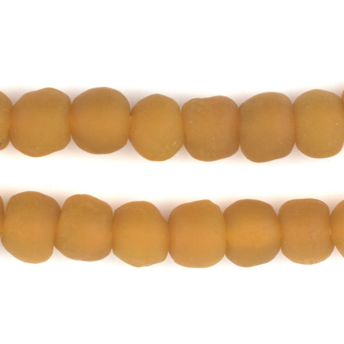 Mango Orange Recycled Glass Beads (11mm) - The Bead Chest