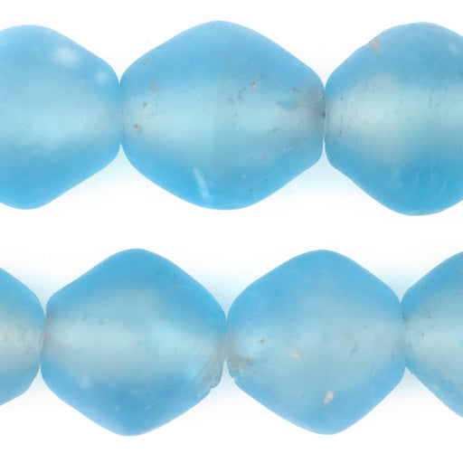 Jumbo Baby Blue Bicone Recycled Glass Beads (23mm) - The Bead Chest