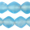 Jumbo Baby Blue Bicone Recycled Glass Beads (23mm)