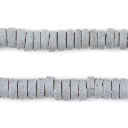 Grey Ashanti Glass Disk Beads (10mm) - The Bead Chest