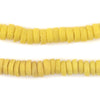 Yellow Ashanti Glass Disk Beads (10mm)