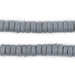 Dark Grey Ashanti Glass Disk Beads (10mm) - The Bead Chest