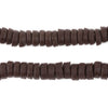 Dark Brown Ashanti Glass Disk Beads (10mm)