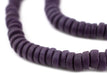 Purple Ashanti Glass Disk Beads (10mm) - The Bead Chest