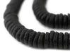 Black Ashanti Glass Disk Beads (14mm) - The Bead Chest