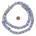 Blue & White Dotted Krobo Beads - The Bead Chest