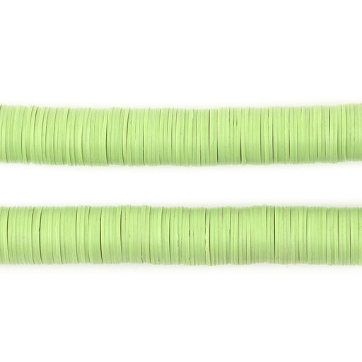 Lime Green Vinyl Phono Record Beads (10mm) - The Bead Chest