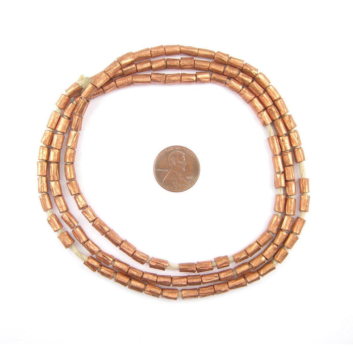 Copper Ethiopian Scratch Beads (6x4mm) - The Bead Chest