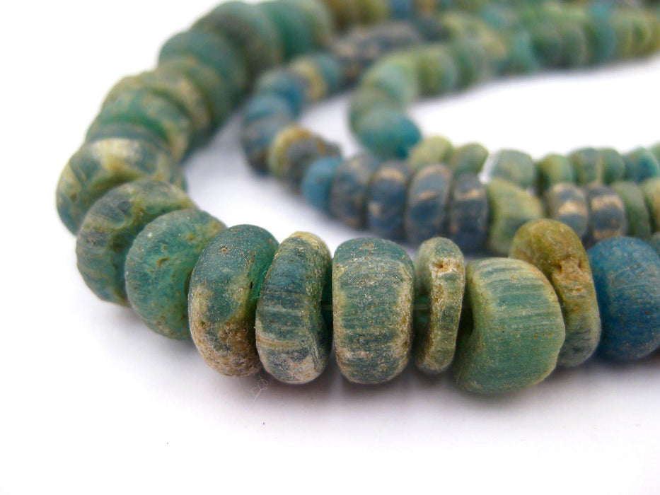 Ancient Djenne Green Glass Beads (Long Strand) - The Bead Chest