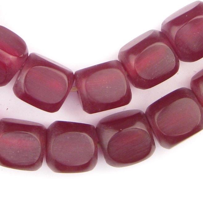 Cherry Amber Resin Cube Beads from Kenya - The Bead Chest