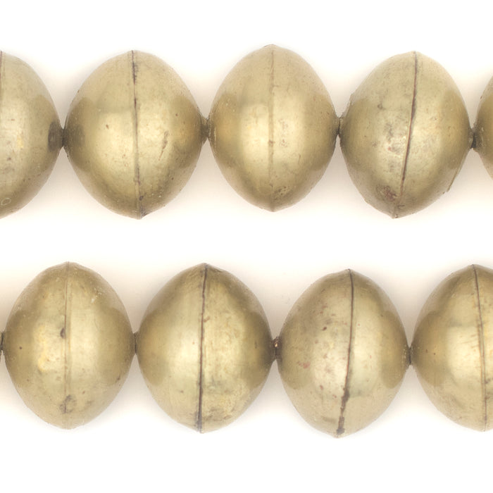 Ethiopian Matte Brass Saucer Beads (20mm) - The Bead Chest