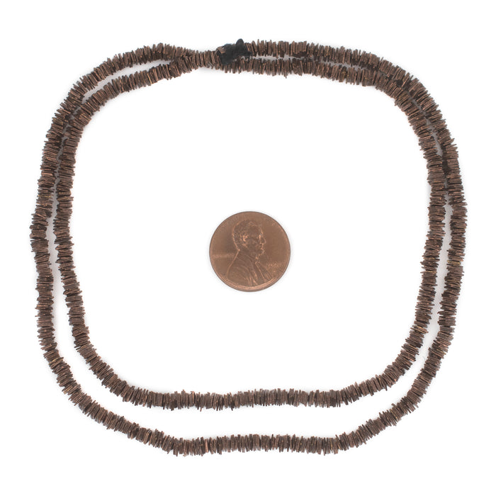 Copper Square Disk Heishi Beads (3mm) - The Bead Chest