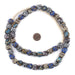 Blue & Brown Krobo Beads (12mm) - The Bead Chest