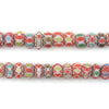 Red Disk Nepal Chevron Beads (5x9mm)