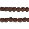 Rustic Amber Black Swirl Recycled Glass Beads (9mm)