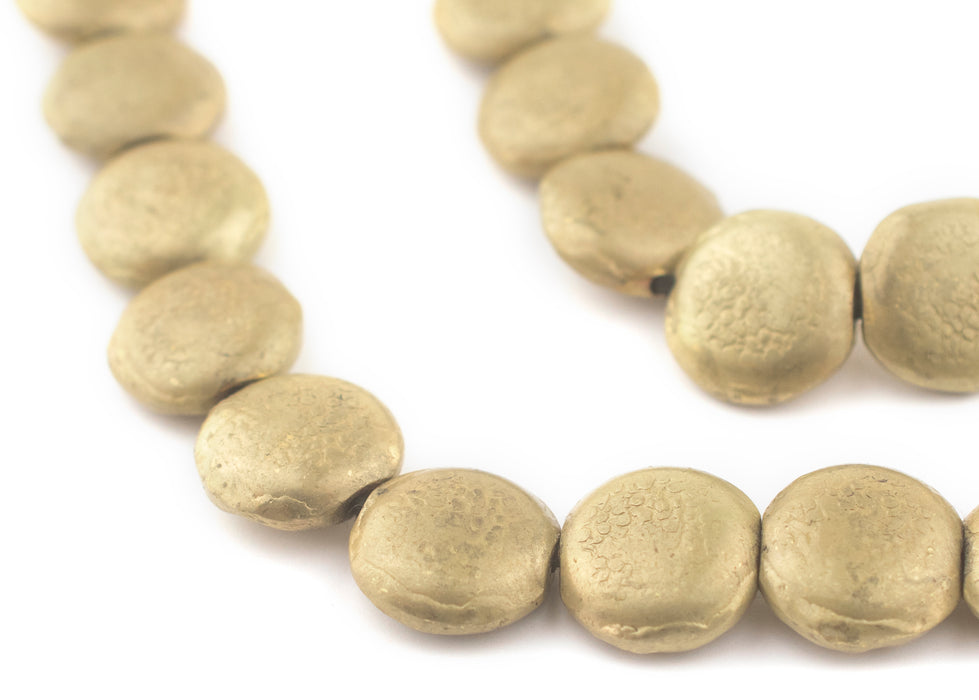 Smooth Brass Circular Hollow Tribal Beads (18mm) - The Bead Chest