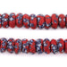 Coral Fused Rondelle Recycled Glass Beads (14mm) - The Bead Chest