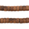 Brown Cylindrical Grainy Wood Beads (12mm)