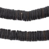 Matte Black Shell Heishi Beads (12mm)