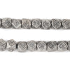Silver Patterned Diamond Cut Beads (9mm)