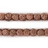 Copper Patterned Diamond Cut Beads (9mm)