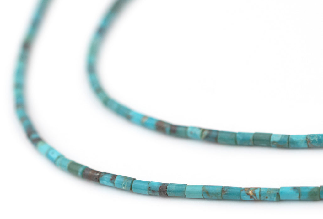 Cylindrical Heishi Turquoise Beads (3x2mm) - The Bead Chest