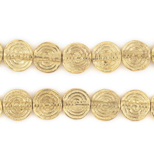 Baule-Style Circular Gold Beads (12mm)