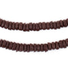 Brown Mini-Disk Sandcast Beads