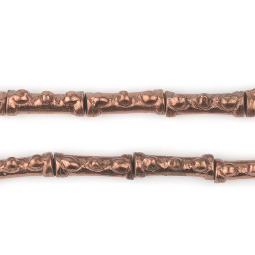 Copper Ivory Coast Baule Tube Beads (19x7mm) - The Bead Chest