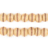 Copper-Inlaid Beige Bone Mala Beads (10mm)