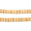 Cream Carved Chevron Bone Mala Beads (6mm)