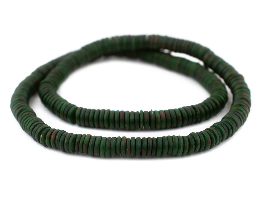 Emerald Green Bone Button Beads (8mm) - The Bead Chest