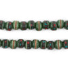 Green Vintage Inlaid Bone Prayer Beads (8mm)