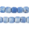 Blue Cylindrical Bone Beads (14mm)