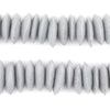 Light Grey Ashanti Glass Saucer Beads (20mm)