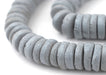Grey Ashanti Glass Disk Beads (18mm) - The Bead Chest
