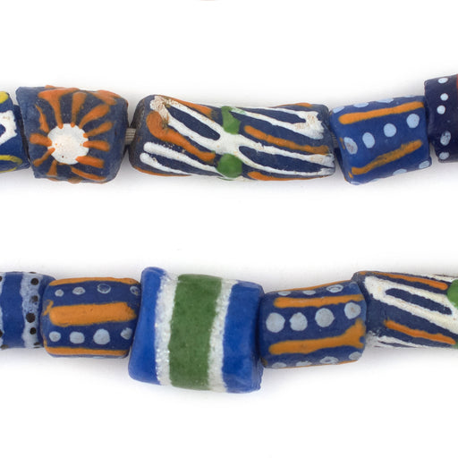 Blue Medley Krobo Beads - The Bead Chest