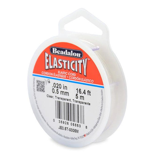 Elasticity 0.5mm Clear Elastic Cord (5 meters) - The Bead Chest